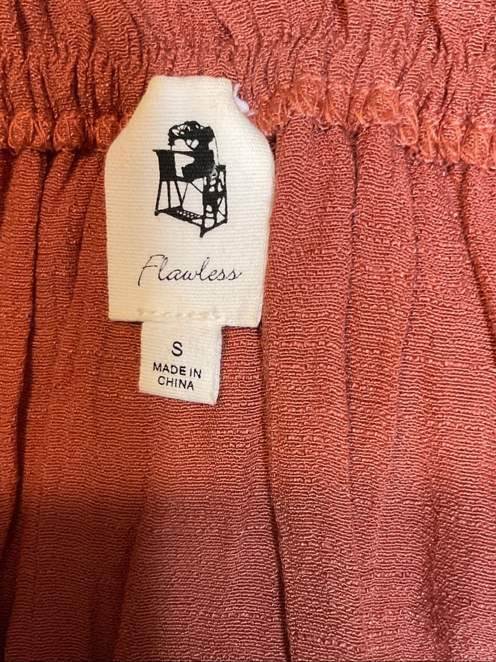 Flawless Rust Tiered Maxi Dress Tiered Puff Sleeves Granola Earthy Boho Hippie S - Picture 8 of 8